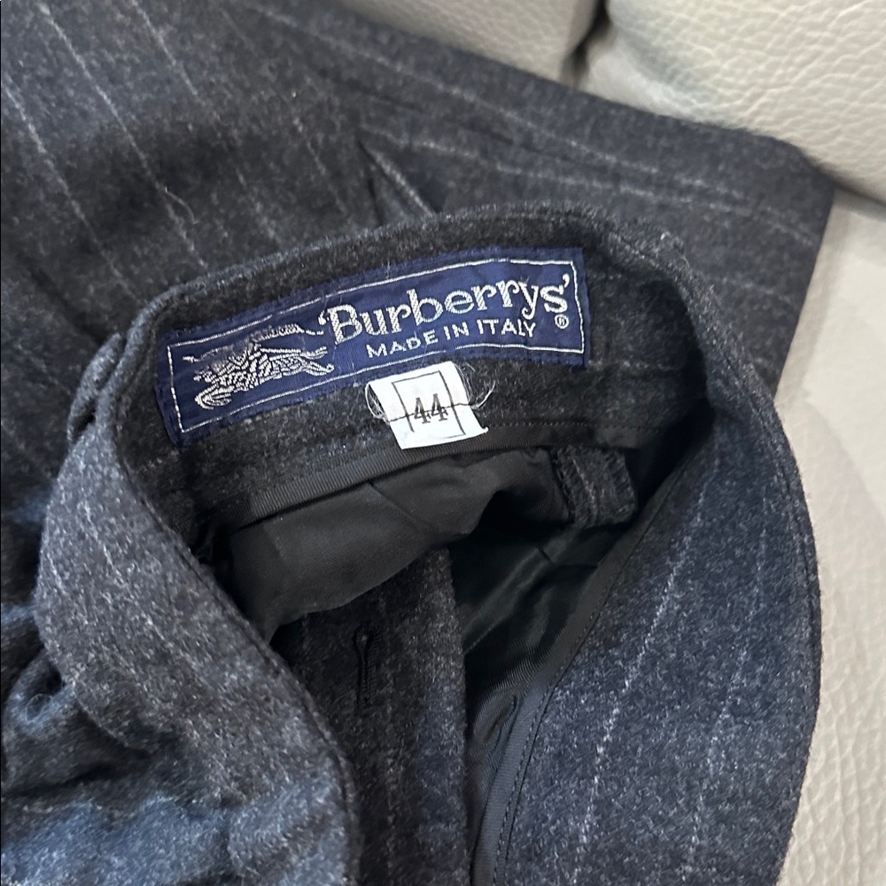 Burberry Charcoal Pinstripe Trousers Pant Wool Size 44